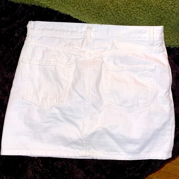 Frame London Los Angelos White Denim Mini Skirt - Picture 6 of 7